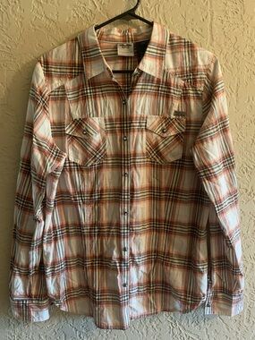 Women’s Harley Davidson Lightweight Plaid Shirt (Lg)
